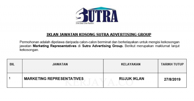 Sutra Advertising Group ~ Marketing Representatives