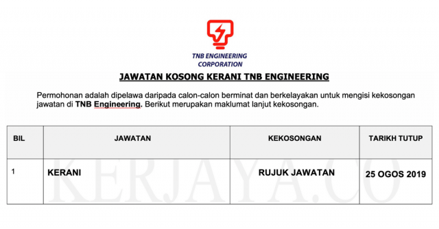 Kerani TNB Engineering
