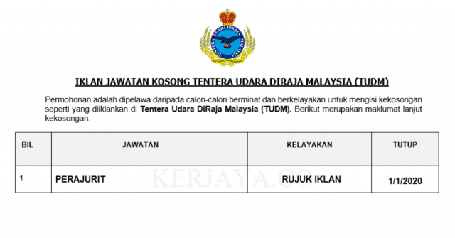 Tentera Udara DiRaja Malaysia ~ Perajurit