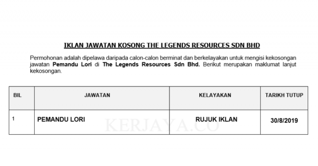 The Legends Resources ~ Pemandu Lori