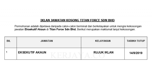 Titan Force ~ Eksekutif Akaun