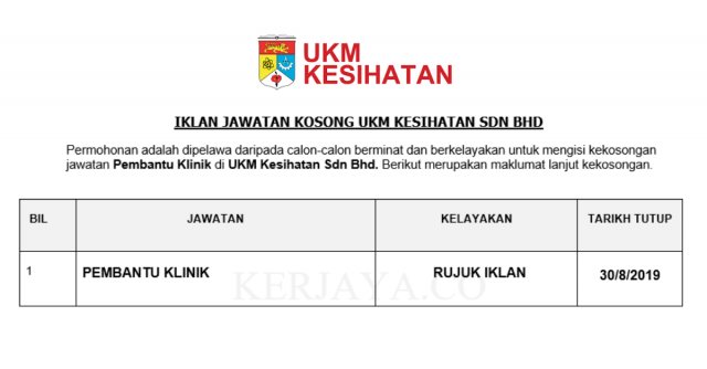 UKM Kesihatan ~ Pembantu Klinik