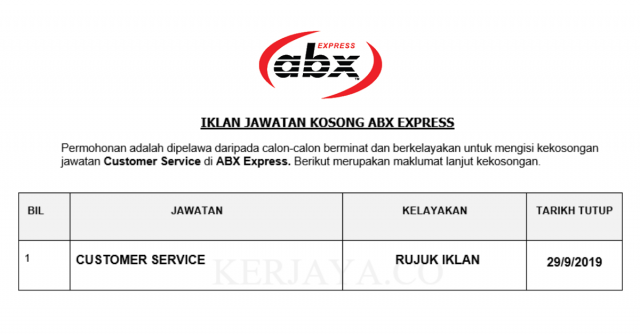 ABX Express ~ Khidmat Pelanggan