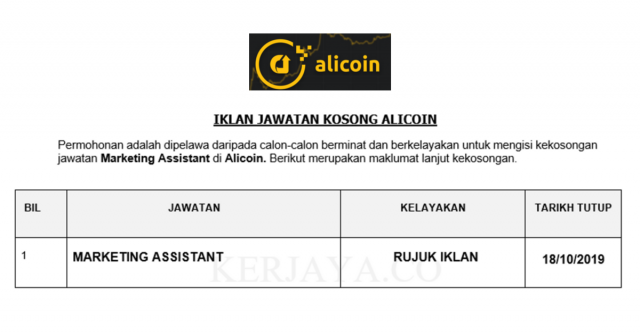 Alicoin ~ Marketing Assistant