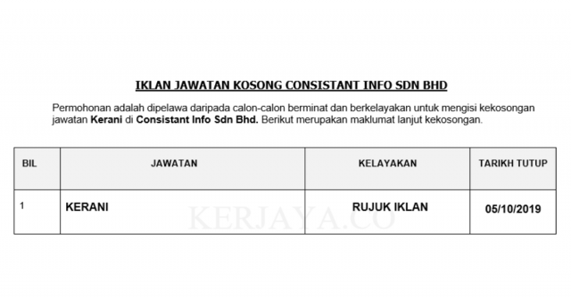 Consistant Info ~ Kerani