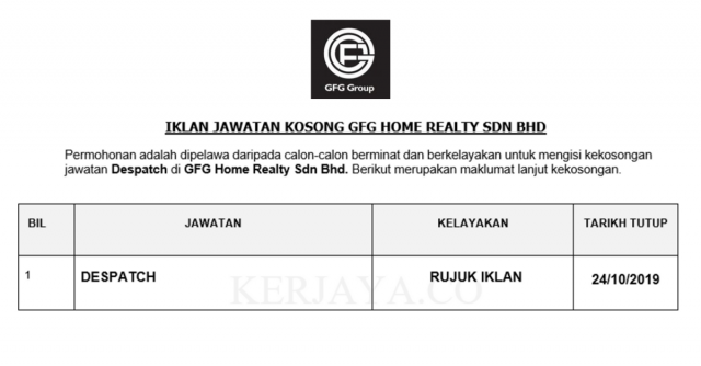 GFG Home Realty ~ Despatch