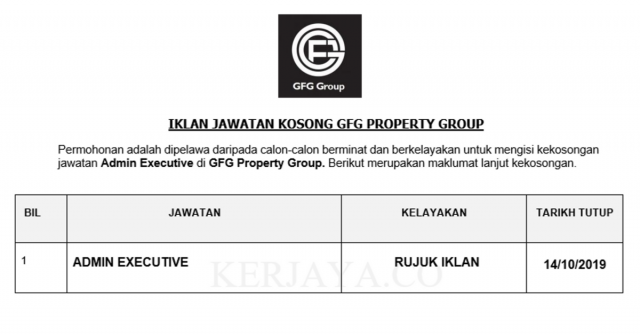 GFG Property Group ~ Admin Executive