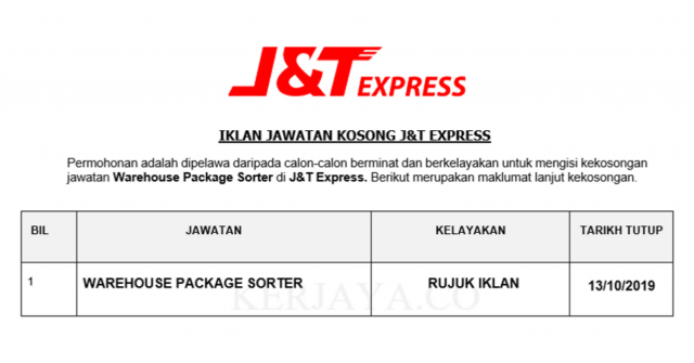 J&T Express ~ Warehouse Package Sorter