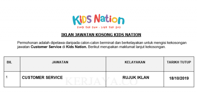 Kids Nation ~ Customer Service