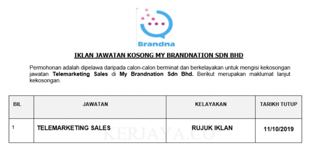 My Brandnation ~ Telemarketing Sales