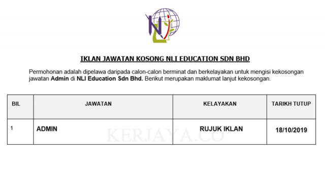 NLI Education ~ Admin