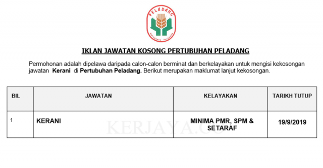 Kerani Pertubuhan Peladang