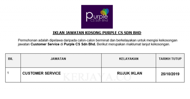 Purple CS ~ Customer Service
