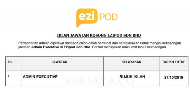 Ezipod ~ Admin Executive