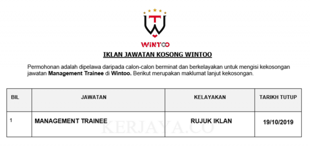 Wintoo ~ Management Trainee