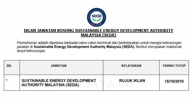 Sustainable Energy Development Authority Malaysia (SEDA)