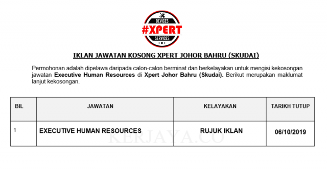 Xpert ~ Eksekutif Sumber Manusia