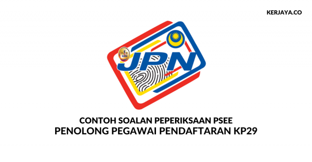Contoh Soalan Psikometrik Penolong Pegawai Pendaftaran KP29