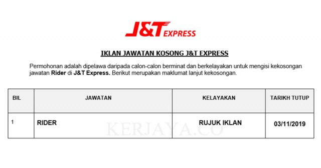 J&T Express ~ Rider