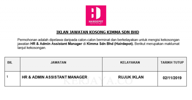 Kimma ~HR & Admin Assistant Manager