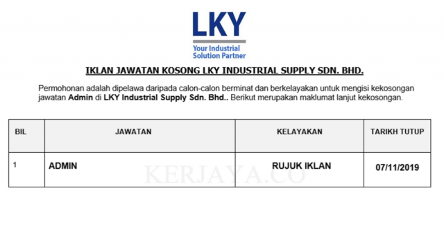 LKY Industrial Supply ~ Admin