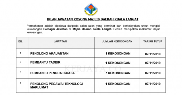 Majlis Daerah Kuala Langat ~ Pentadbiran & Pengurusan