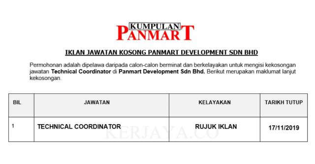 Panmart Development ~ Technical Coordinator