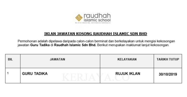Raudhah Islamic ~ Guru Tadika