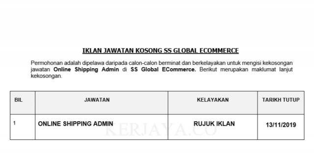 Online Shipping Admin SS Global ECommerce