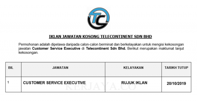 Telecontinent ~ Customer Service Executive