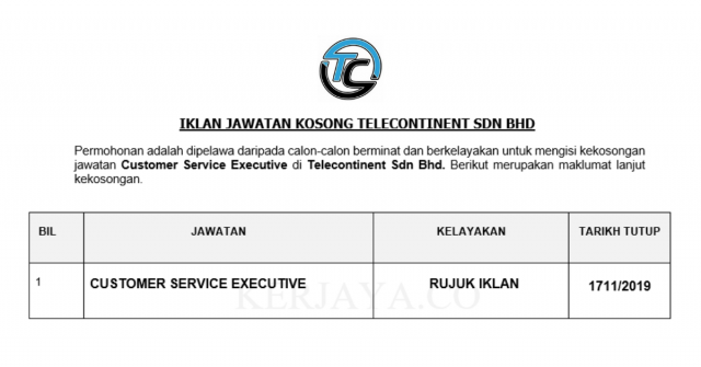 Telecontinent ~ Customer Service Executive