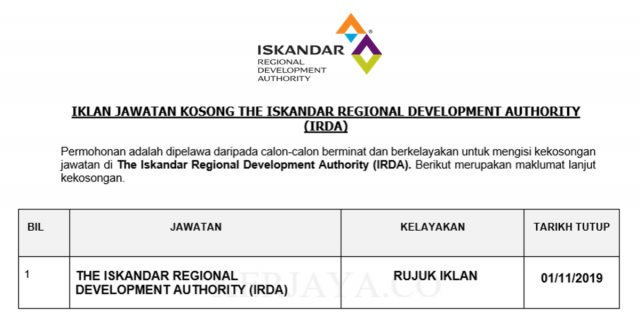 The Iskandar Regional Development Authority (IRDA)