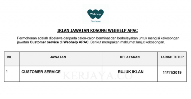 Webhelp APAC ~ Customer Service