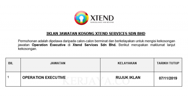 Xtend Services ~ Operation Executive