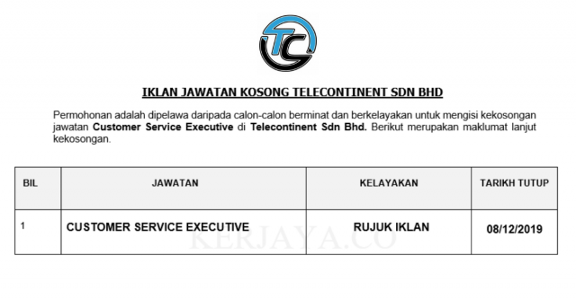 Telecontinent ~ Customer Service Executive
