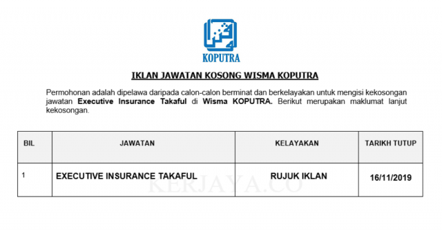 Wisma KOPUTRA ~ Executive Insurance Takaful