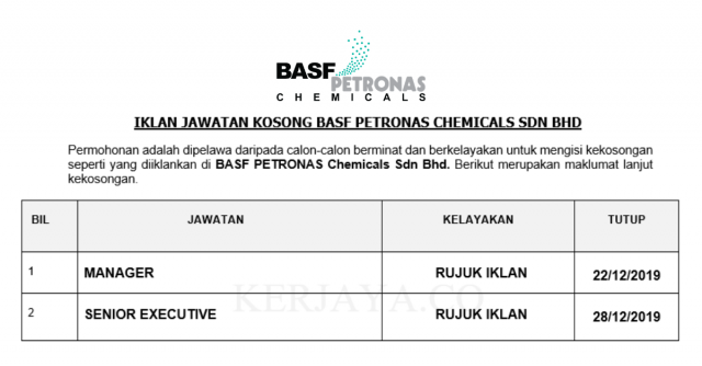 BASF PETRONAS Chemicals ~ Manager & Finance Executive