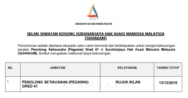 Penolong Setiausaha SUHAKAM