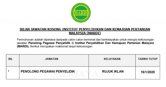 Institut Penyelidikan Dan Kemajuan Pertanian Malaysia (MARDI)