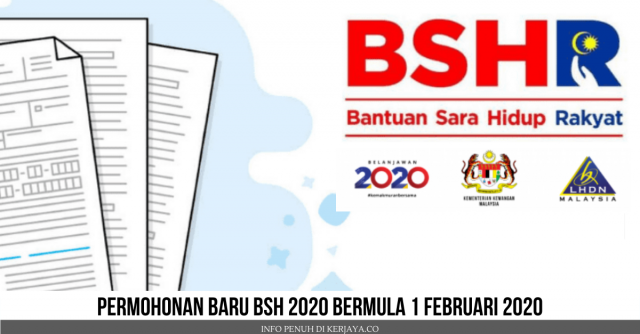 Permohonan Baru BSH 2020 Secara Online & Download Borang Permohonan Manual