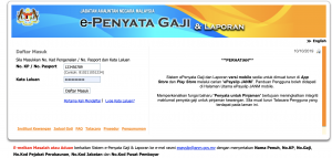e-Penyata Gaji Online