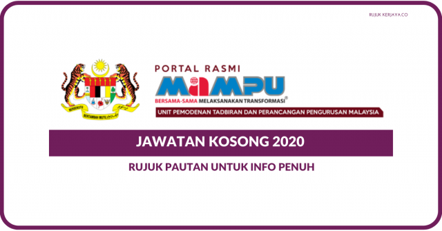MAMPU / Unit Pemodenan Tadbiran & Perancangan Pengurusan Malaysia (153 Kekosongan Seluruh Negeri)