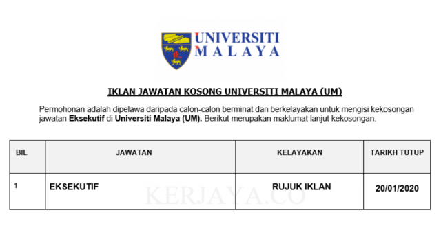 Eksekutif Di Universiti Malaya (UM)
