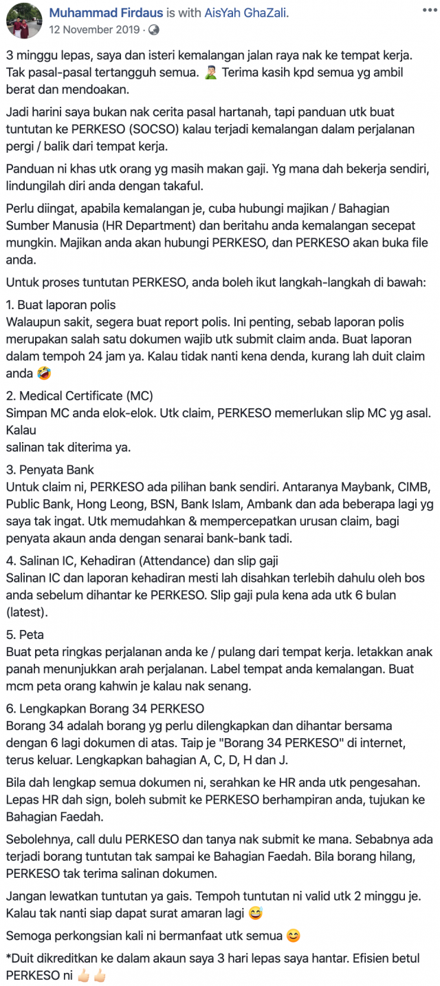 5 Cara Pantas Untuk Korang Claim PERKESO