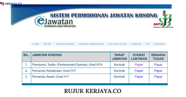 Lembaga Lada Malaysia (MPB) ~ Kekosongan Pelbagai Jawatan Pentadbiran & Pengurusan
