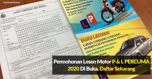 Buat Lesen Motosikal P & L Percuma Bermula Hari Ini! Daftar Sekarang Tarikh Tutup 12 Mac, Ini Cara Mohon!