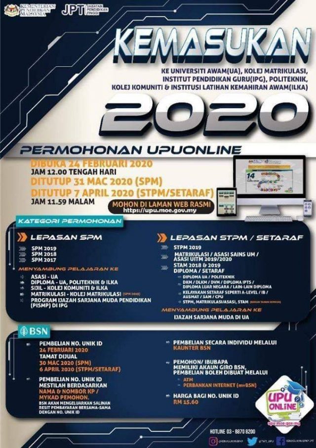 Tarikh Pembelian No Pin BSN UPU