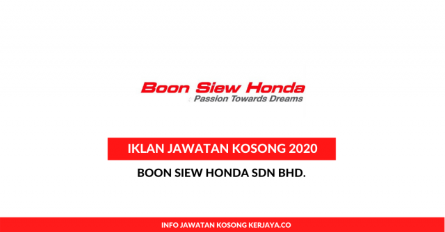 Boon Siew Honda ~ Pelbagai Kekosongan Jawatan