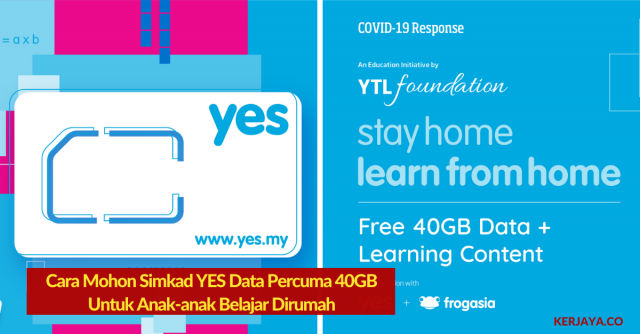 Cara Mohon Simkad YES Data Percuma 40GB Untuk Anak-anak Belajar Dirumah, Ditaja Oleh Yayasan YTL