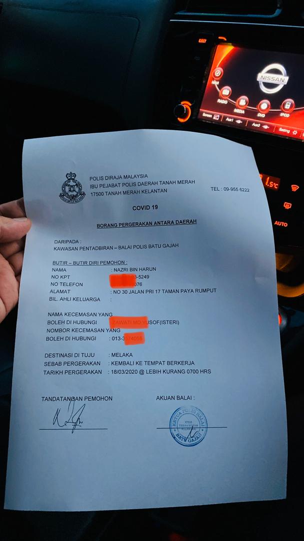 Contoh Borang Larangan Keluar Antara Negeri Yang Perlu Anda Isi